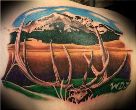 tattoos/ - Elk and Landscape - 106346